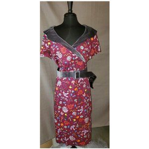 PUG Dapper Day Plum First Frost Wiggle Dress (without belt)